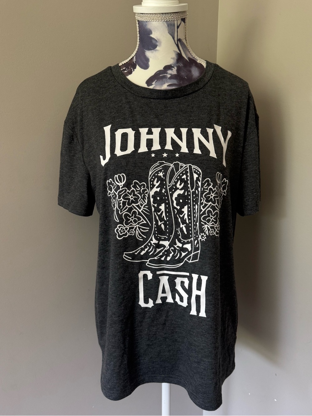 Johnny Cash Cowboy Boots Graphic Tee